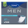 Tena Level 1 Erkek Mesane Pedi 144 Adet | Hafif İdrar Kaçırma için Erkek Pedi