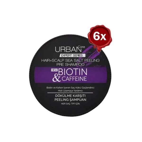 Urban Care Expert Biotin Kafein 6x200 gr Peeling Şampuan