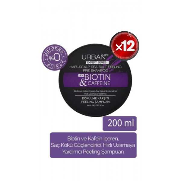 URBAN CARE EXPERT BİOTİN KAFEİN 12X200 GR PEELİNG ŞAMPUAN