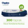 GİGGLES VÜCUT TEMİZLEME MENDİLİ 50 Lİ PAKETLERDE 6 ADET