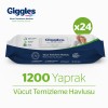 GİGGLES VÜCUT TEMİZLEME MENDİLİ 50 Lİ PAKETLERDE 24 ADET