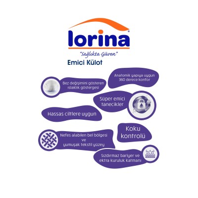 Lorina Emici Külot XLarge 30 Adet – Ekstra Büyük Boy Hasta Bezi