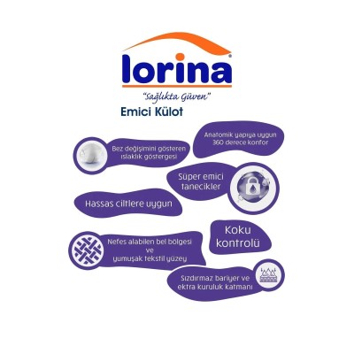 Lorina Emici Külot Orta Boy 120 Adet – Medium Paket
