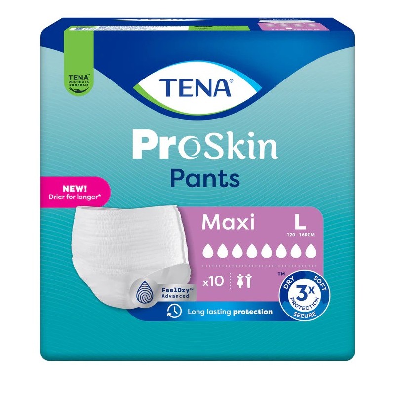 Tena 8 Damla Emici Külot Large Büyük Boy 10 Adet | Yoğun İdrar Kaçırma için Yetişkin Bezi