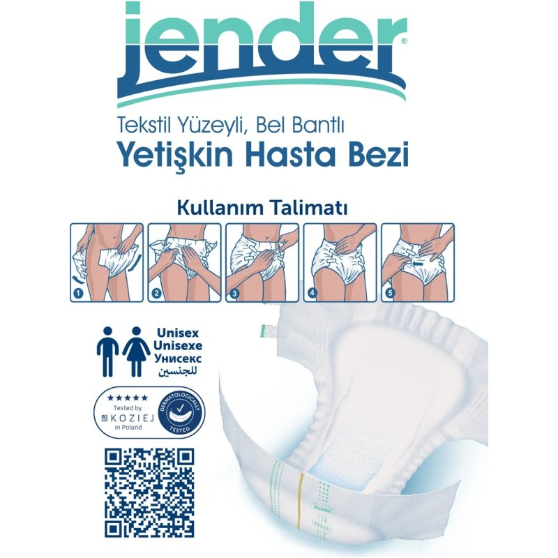 Jender Belbantlı Hasta Bezi Small 30’lu x 4 Paket | Bez Dünyası