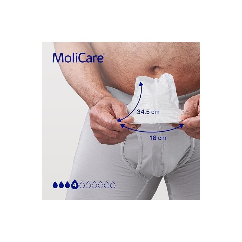 Hartmann Molicare Premium Men Pad 4 Damla – Erkek Mesane Pedi, Aktif Koruma