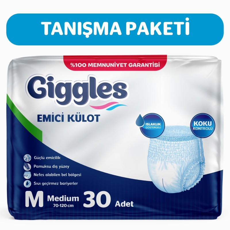 Giggles Emici Külot Medium 30’lu – Bez Dünyası Giggles Emici Külot Medium 30’lu – Bez Dünyası