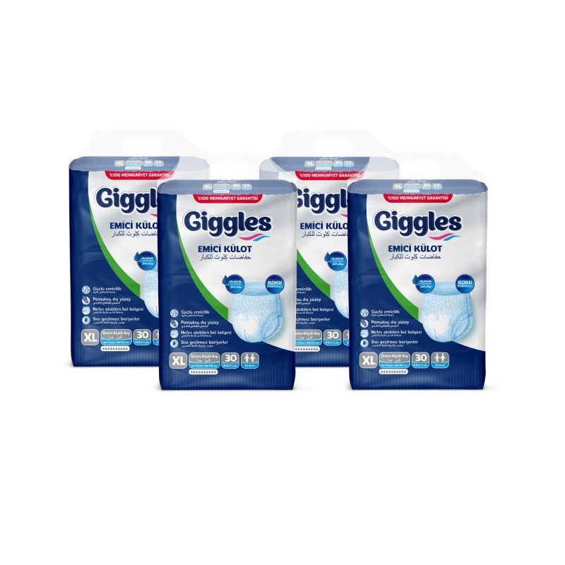 Giggles Emici Külot XLarge 120’li – Bez Dünyası Giggles Emici Külot XLarge 120’li – Bez Dünyası