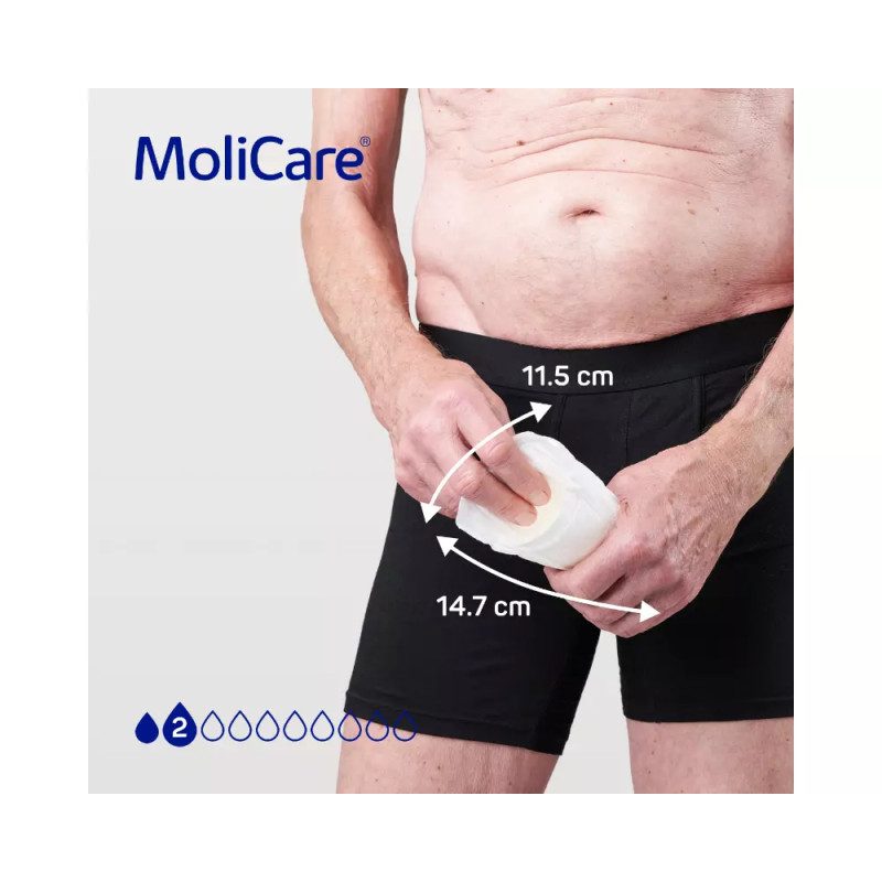 Hartmann Molicare Premium Men Pad 2 Damla – Erkek Mesane Pedi, Aktif Koruma, 14’lü