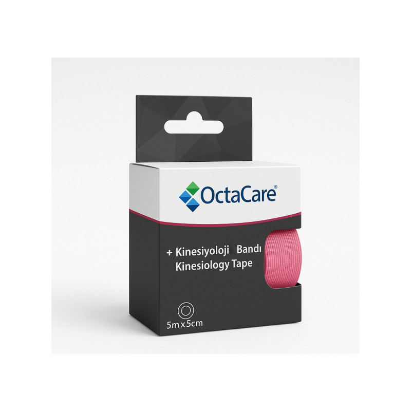 Octacare Kinesiyoloji Bandı & Kinezyo Sporcu Ağrı Bandı - (5cm x 5mt)-Pempe-1 Adet