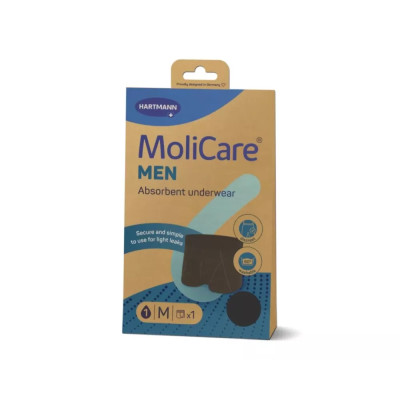 MoliCare Men Yıkanabilir Emici Külot – Erkekler İçin İdrar Kaçırma Çözümü 82 ml | Medium