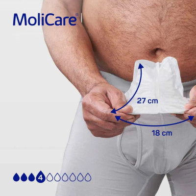 Molicare Men Pad 4 Damla Erkek Mesane Pedi – 14’lü x 12 Paket (Toplam 168 adet)