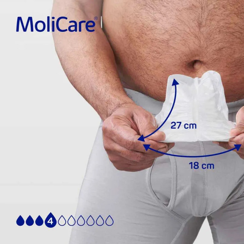 Molicare Men Pad 4 Damla Erkek Mesane Pedi – 14’lü x 12 Paket (Toplam 168 adet)
