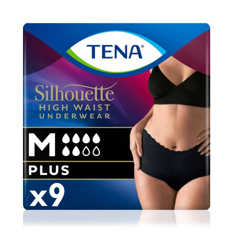 TENA Silhouette Plus M Siyah Emici Külot | 9 Adet