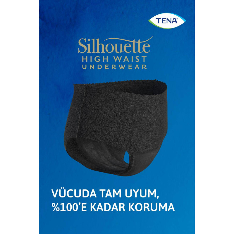 TENA Silhouette Plus L Siyah Emici Külot | 16 Adet