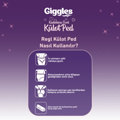 Giggles Külot Ped | Regl Gece Külodu 4 Adet