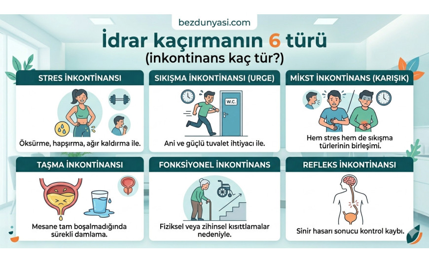 İdrar Kaçırmanın 6 Türü