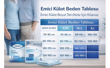 Emici Külot Beden Tablosu