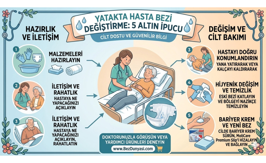 Yatakta Hasta Bezi Değiştirme: 5 İpucu