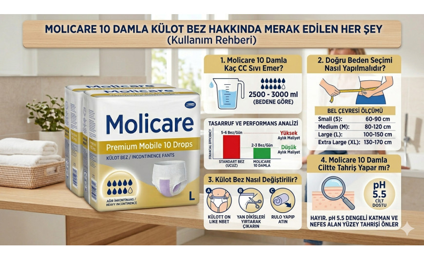 Molicare 10 Damla Külot Bez Hakkında Merak Edilen Her Şey (Kullanım Rehberi)