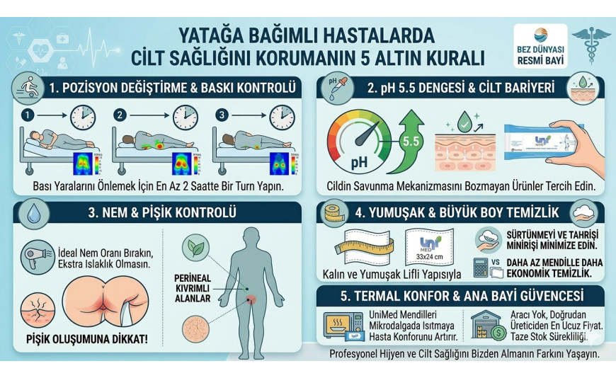 Yatağa Bağımlı Hastalarda Cilt Sağlığını Korumanın 5 Altın Kuralı