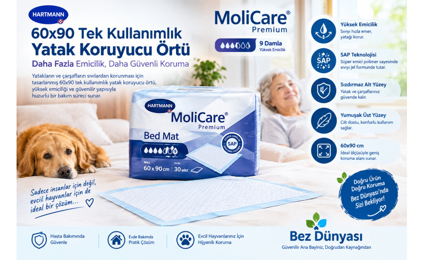 60x90 Tek Kullanımlık Yatak Koruyucu Örtü: Emicilik, SAP ve Gramaj Neden Önemlidir?