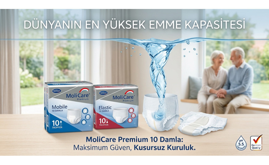 MoliCare Premium 10 Damla: Dünyanın En Yüksek Emme Kapasitesine Sahip Hasta Bezi İncelemesi